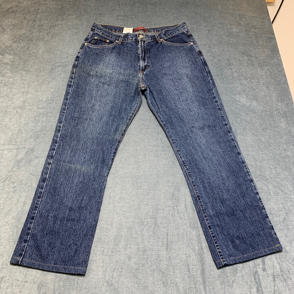 Zena Ankle Jeans Womens 12 Blue Denim Medium Wash 5-Pockets Straight Leg